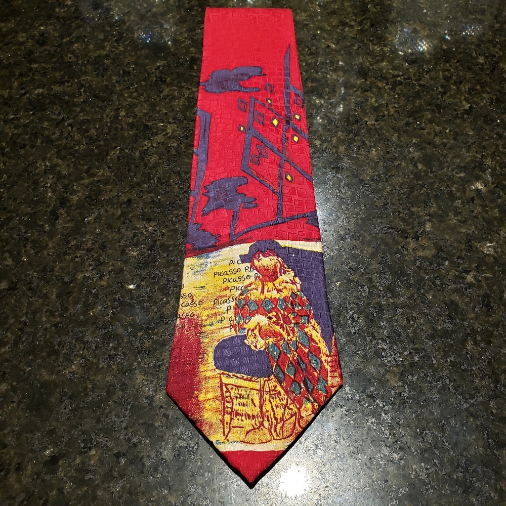 Picasso silk tie.